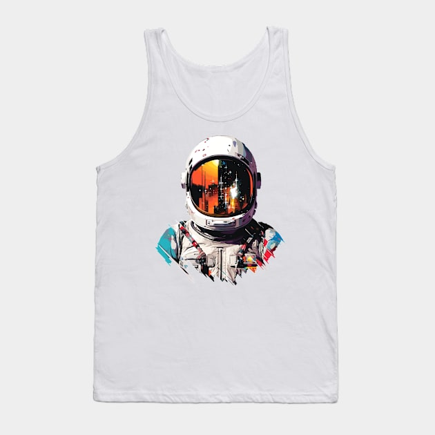 Astronaut Spaceman World Adventure Discovery Tank Top by Cubebox